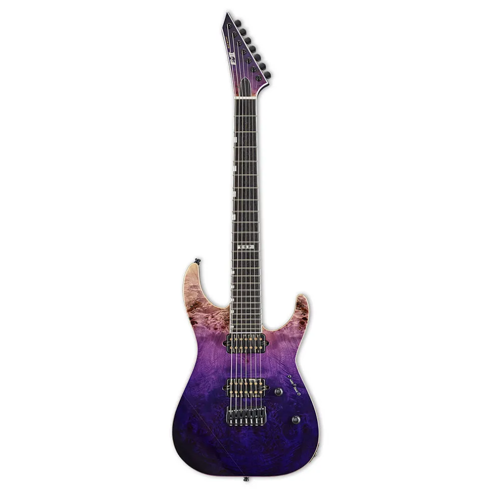 ESP E-II M II Purple Natural Fade 7 String w/Bare Knuckle Pickups