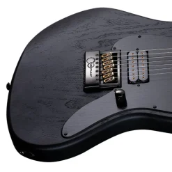 ESP LTD Alex Wade AW-XJ7B Baritone Evertune Open Grain Electric Guitar - Black Satin