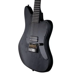 ESP LTD Alex Wade AW-XJ7B Baritone Evertune Open Grain Electric Guitar - Black Satin