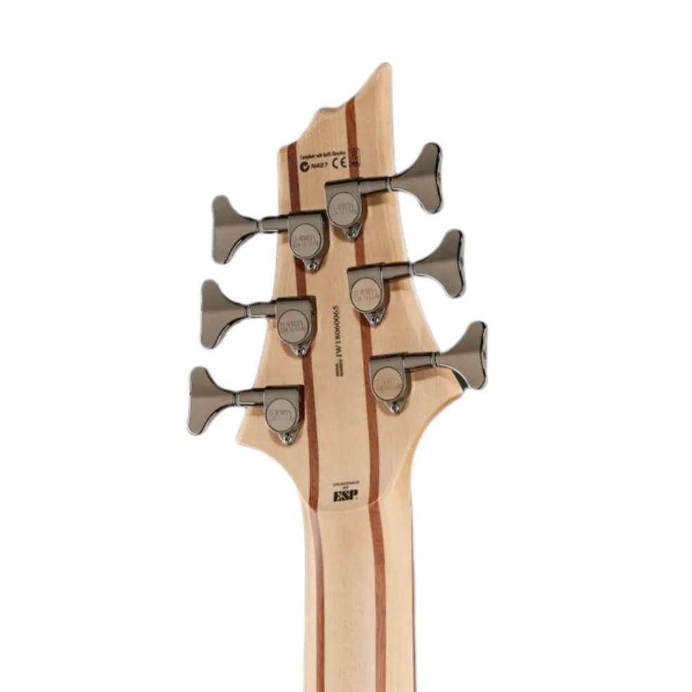 ESP LTD B-206SM 6-String Left-Handed Bass Guitar - Natural Satin