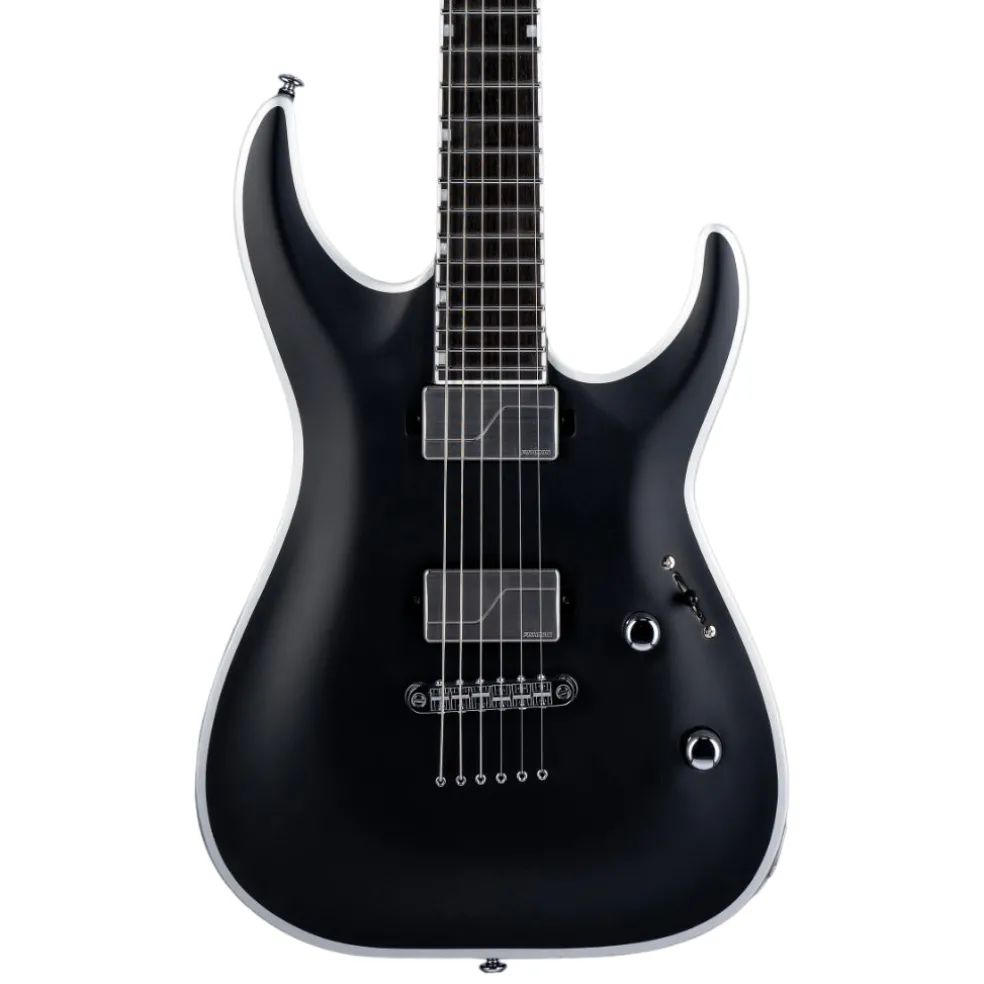 ESP LTD Deluxe MH-1000NT Bold Binding Electric Guitar - Black Satin