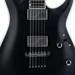 ESP LTD Deluxe MH-1000NT Bold Binding Electric Guitar - Black Satin