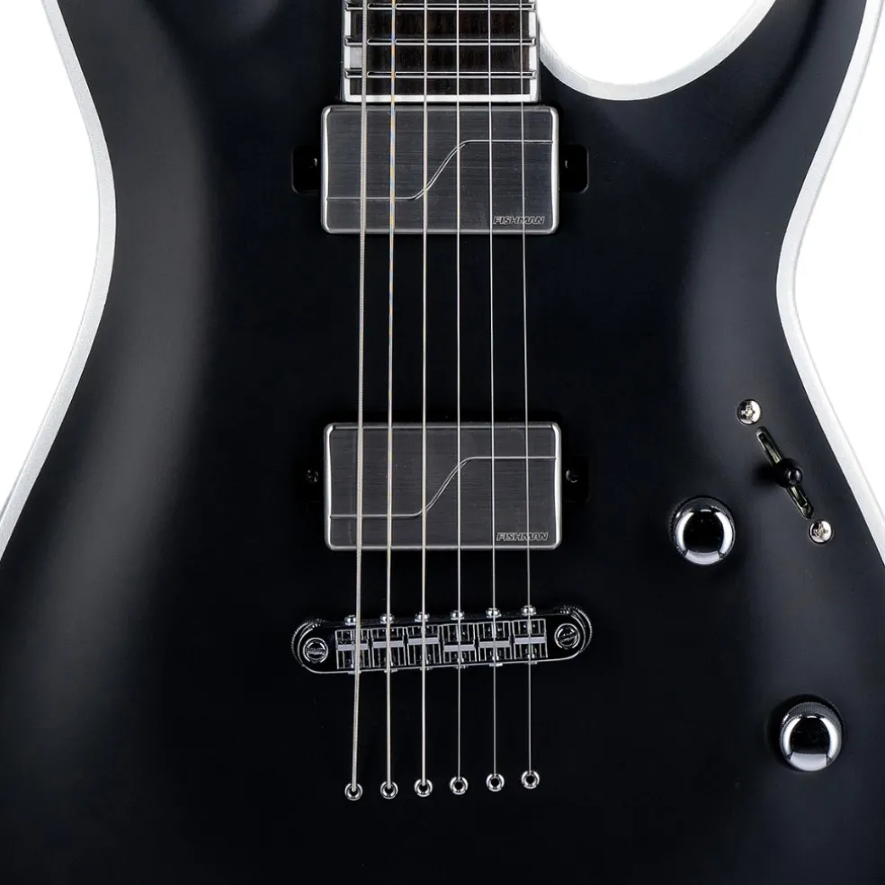 ESP LTD Deluxe MH-1000NT Bold Binding Electric Guitar - Black Satin