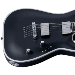 ESP LTD Deluxe MH-1000NT Bold Binding Electric Guitar - Black Satin