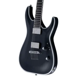 ESP LTD Deluxe MH-1000NT Bold Binding Electric Guitar - Black Satin