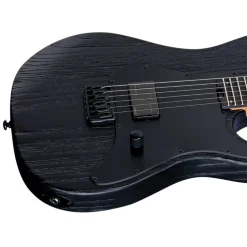 ESP LTD Deluxe SN-1HT Electric Guitar - Black Blast Rev