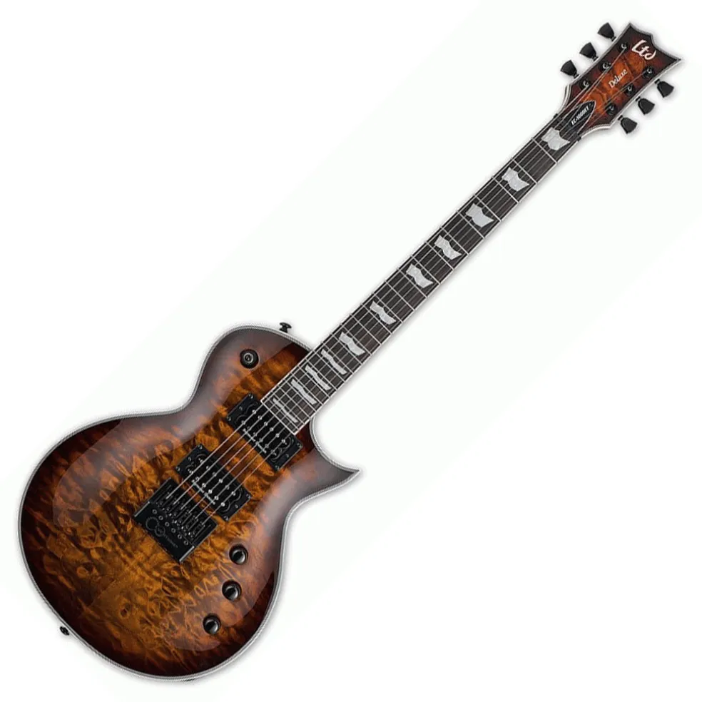 ESP LTD EC-1000 Evertune Quilted Maple - Dark Brown Sunburst