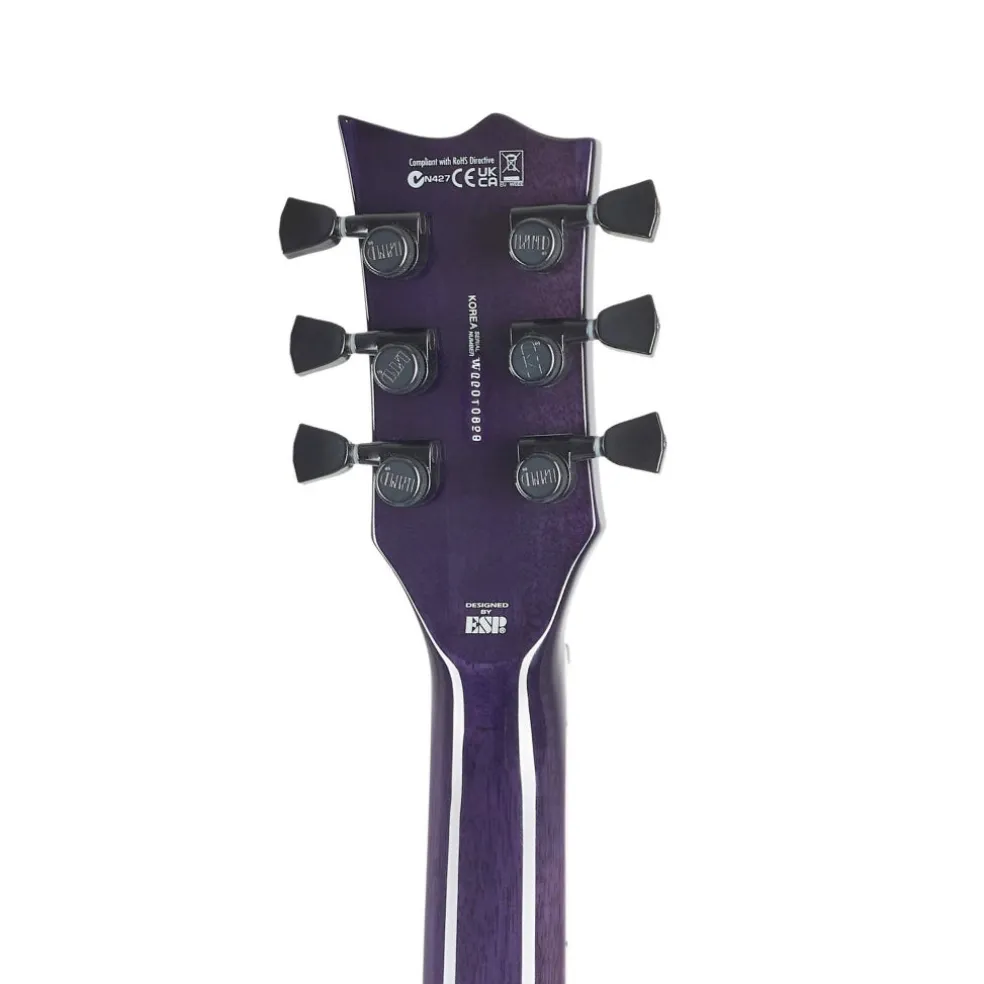 ESP LTD EC-1000 Quilted Maple Electric Guitar - See Thru Purple