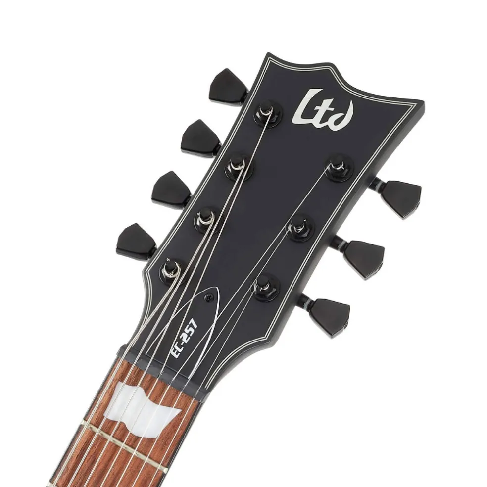 ESP LTD EC-257 7-String Electric Guitar - Black Satin
