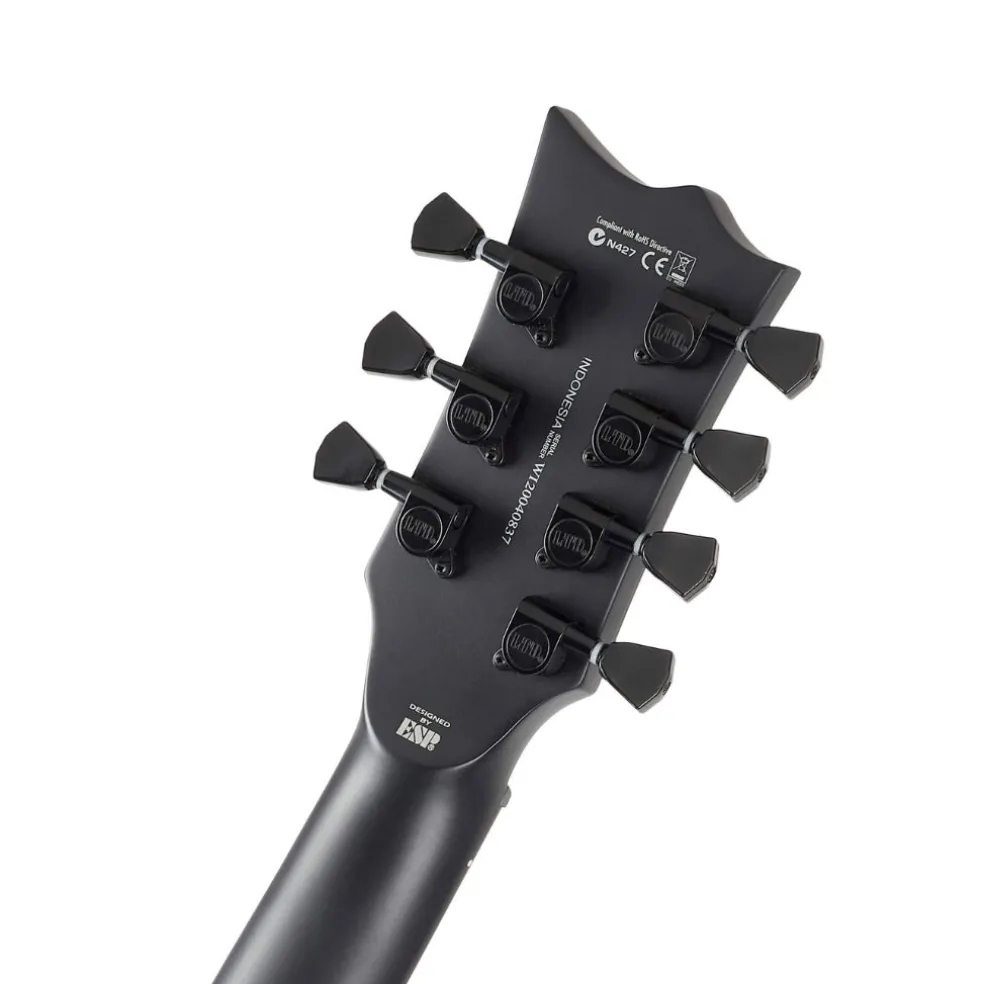 ESP LTD EC-257 7-String Electric Guitar - Black Satin