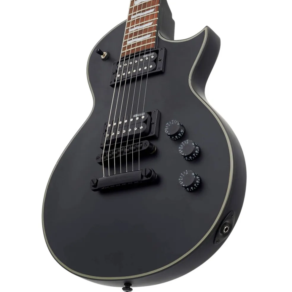 ESP LTD EC-257 7-String Electric Guitar - Black Satin