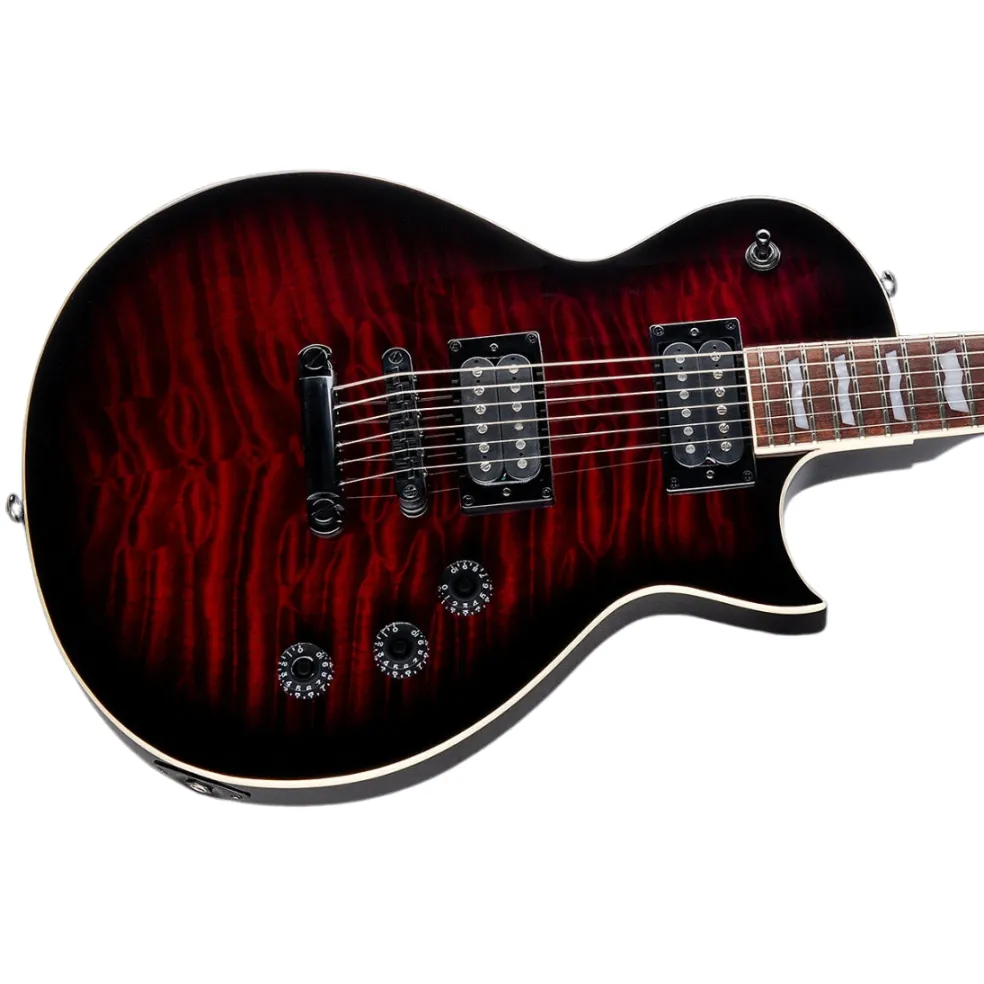 ESP LTD EC-256QM Electric Guitar - See Thru Black Cherry Sunburst