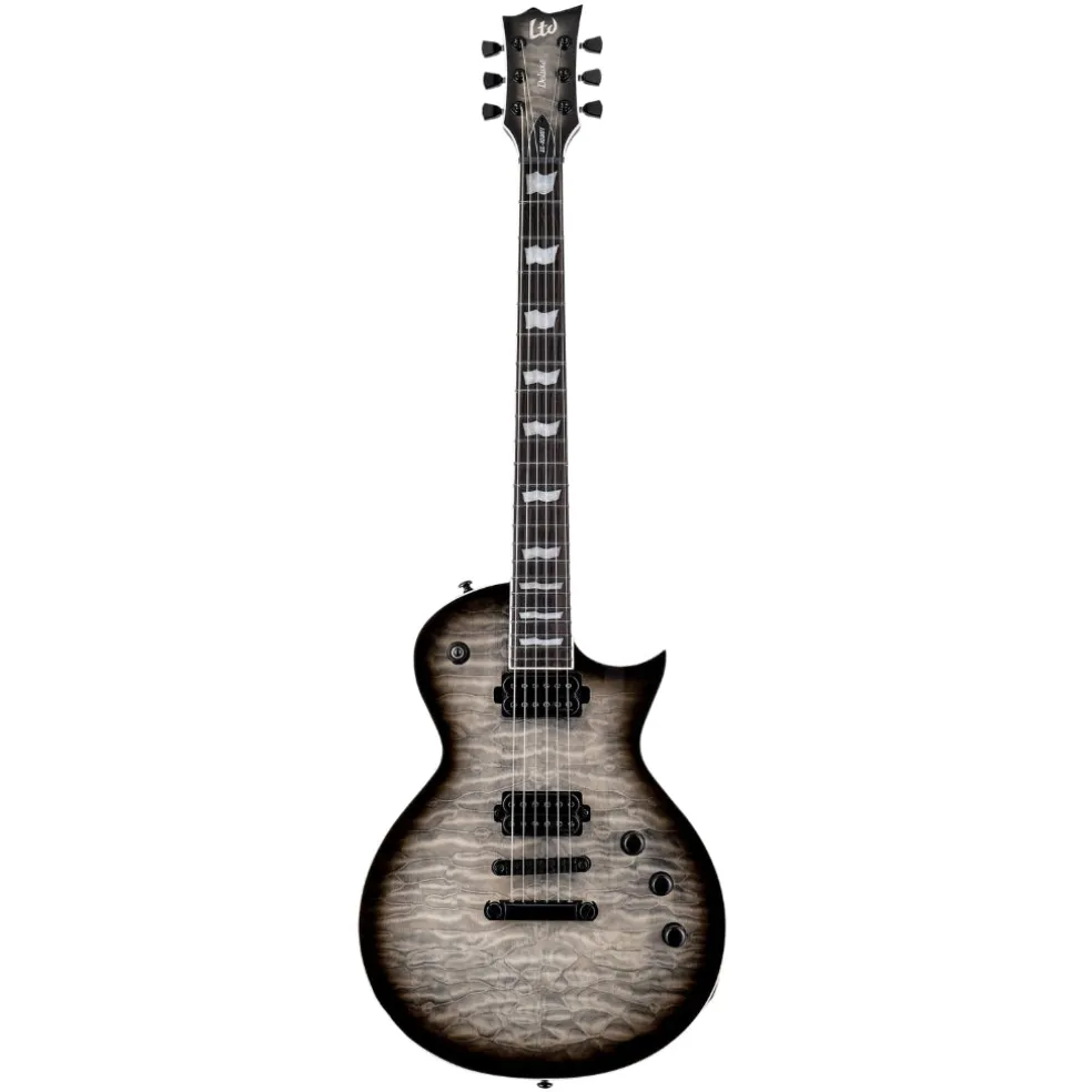 ESP LTD EC-1000T Quilted Maple Electric Guitar - Charcoal Burst