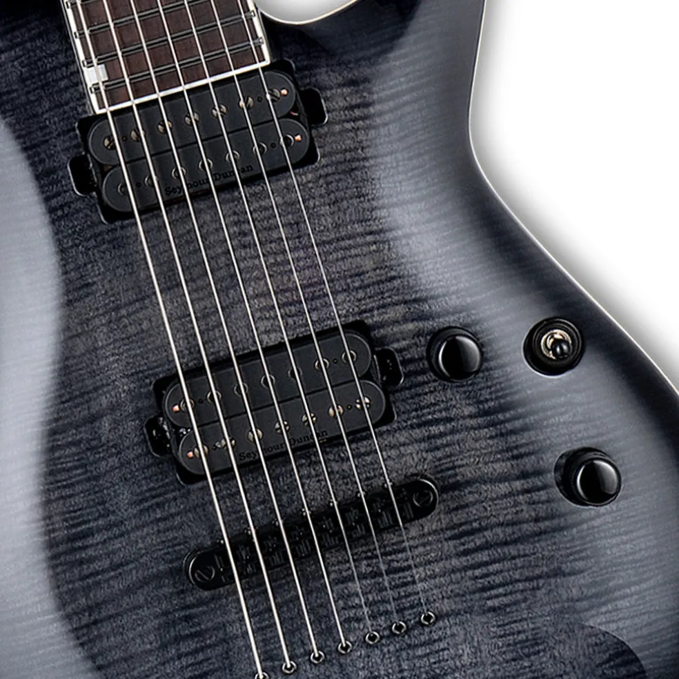 ESP LTD H3-1007 Baritone Electric Guitar - See-Thru Black Sunburst