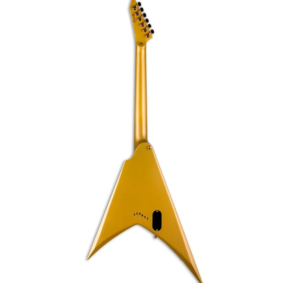 ESP LTD Kirk Hammett Signature V Electric Guitar- Gold Sparkle - LKH-VMGO