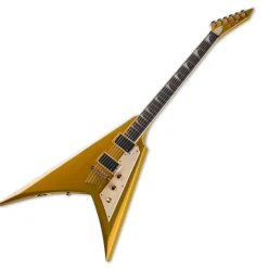 ESP LTD Kirk Hammett Signature V Electric Guitar- Gold Sparkle - LKH-VMGO