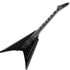 ESP LTD Kirk Hammett Signature V Electric Guitar - Black Sparkle - LKH-VBLKSP