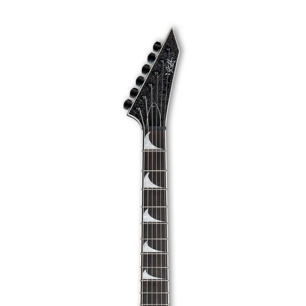 ESP LTD Kirk Hammett Signature V Electric Guitar - Black Sparkle - LKH-VBLKSP