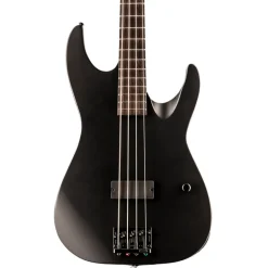 ESP LTD M-4 Black Metal Bass Guitar - Black Satin