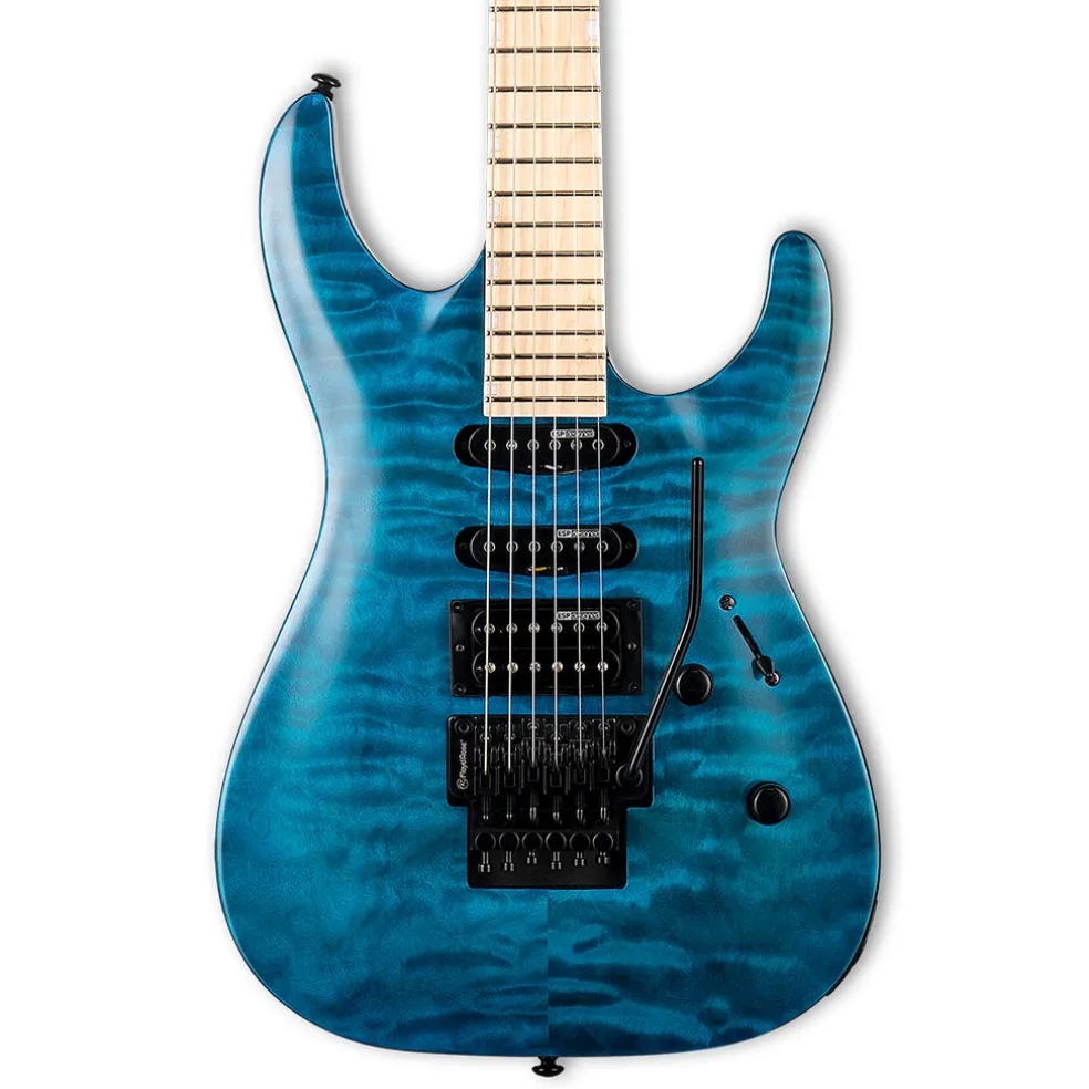 ESP LTD MH203 Quilted Maple See Thru Blue
