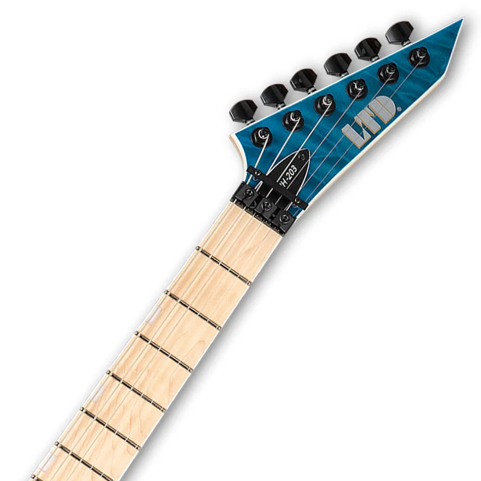 ESP LTD MH203 Quilted Maple See Thru Blue