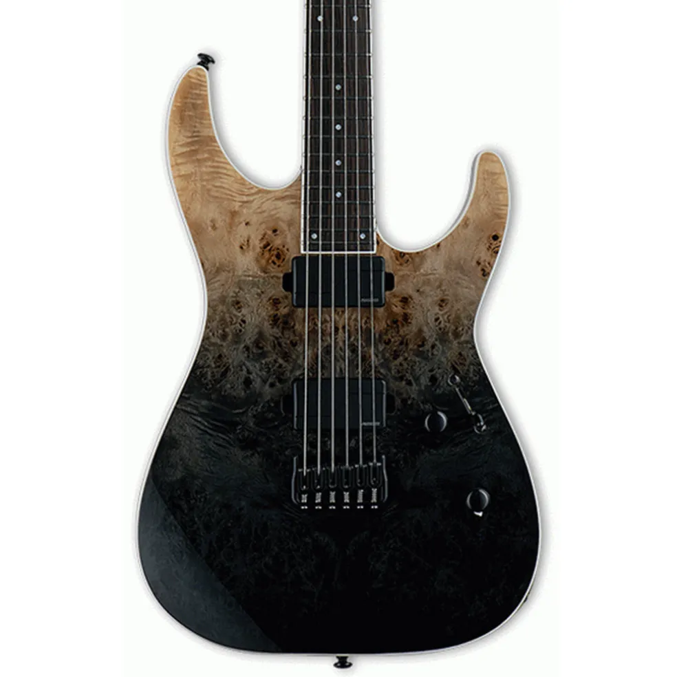 ESP LTD M-1000HT Burled Poplar Top Fishman Fluence Pickups - Black Fade