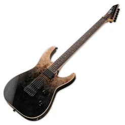 ESP LTD M-1000HT Burled Poplar Top Fishman Fluence Pickups - Black Fade