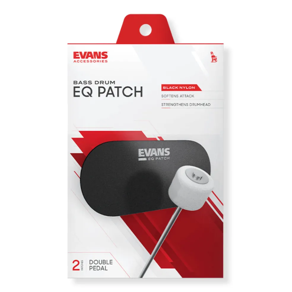 Evans EQ Black Nylon Double Patch - 2 Pack