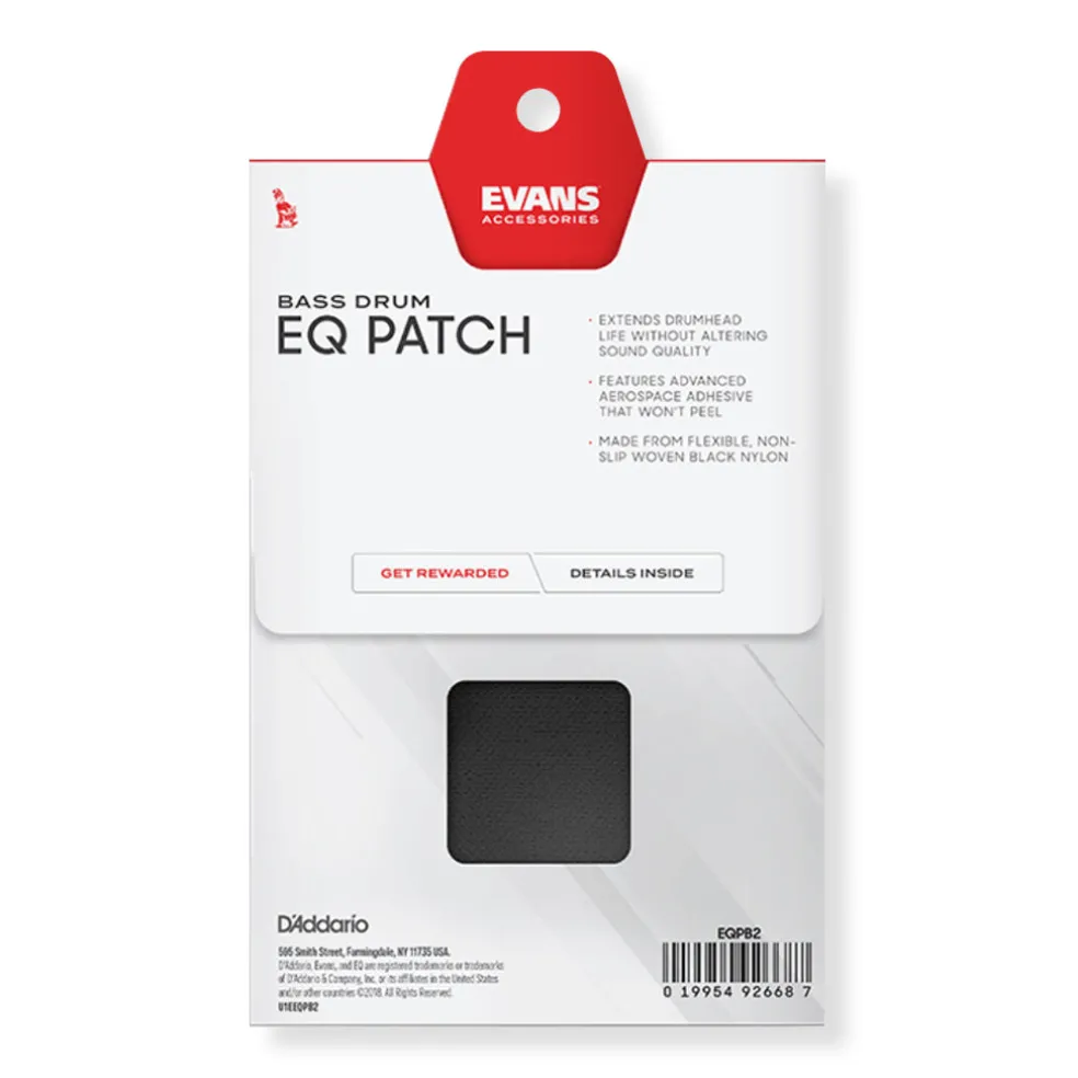 Evans EQ Black Nylon Double Patch - 2 Pack