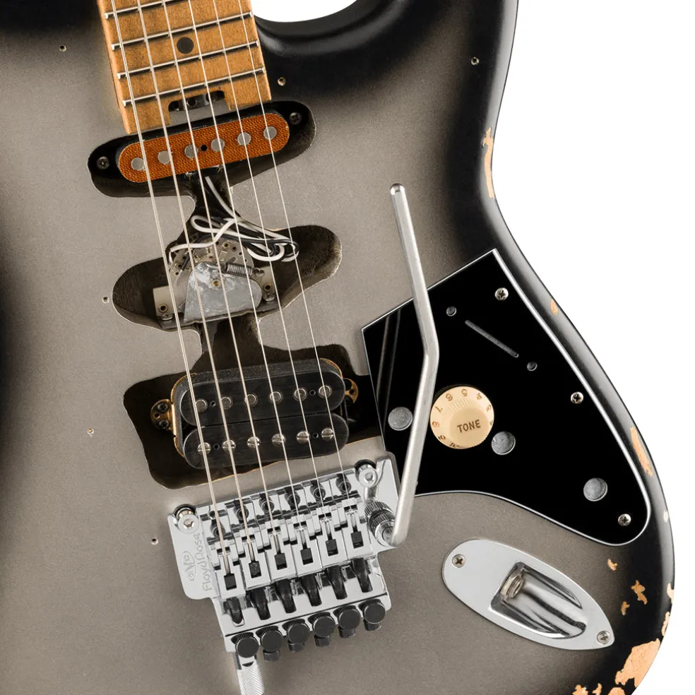 EVH Limited Edition Frankenstein Relic Series with Maple Fingerboard - Silverburst