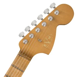 EVH Striped Series '78 Eruption, Maple Fingerboard, White with Black Stripes Relic