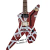EVH Striped Series Shark Burgundy with Silver Stripes