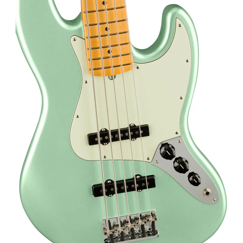 Fender - American Professional II Jazz Bass® V - Maple Fingerboard - Mystic Surf Green