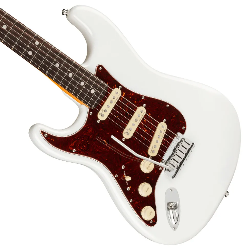 Fender - American Ultra Stratocaster® Left-Hand, Rosewood Fingerboard, Arctic Pearl