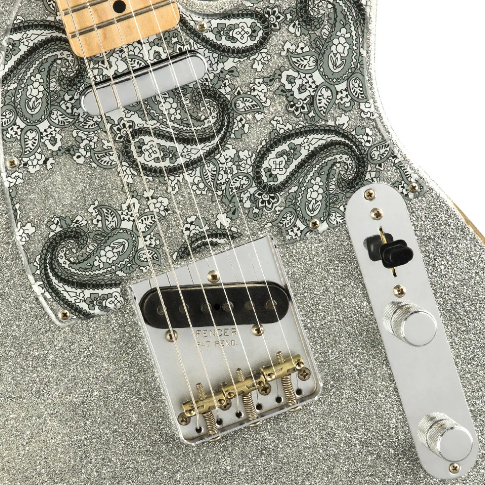 Fender - Brad Paisley Road Worn Telecaster®, Maple Fingerboard, Silver Sparkle