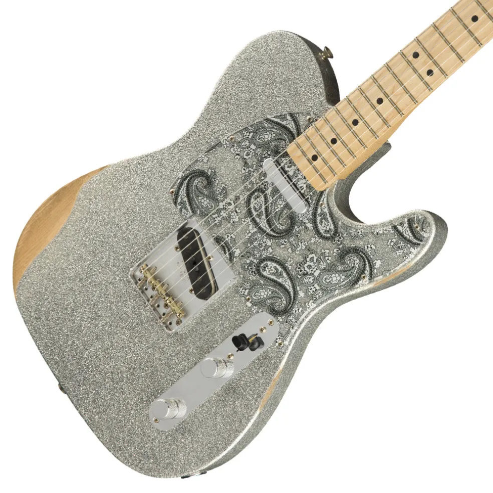Fender - Brad Paisley Road Worn Telecaster®, Maple Fingerboard, Silver Sparkle