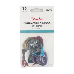 Fender 351 Dotted Celluloid Guitar Picks - Heavy, 12-pack