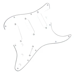 Fender - Pickguard, Stratocaster® S/S/S, 11-Hole Vintage Mount (with Truss Rod Notch), White, 3-Ply