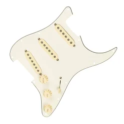 Fender - Pre-Wired Strat Pickguard, Tex-Mex SSS, Parchment 11 Hole PG
