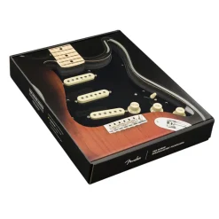 Fender - Pre-Wired Strat Pickguard, Vintage Noiseless SSS, Black 11 Hole Pickguard