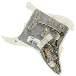 Fender - Pre-Wired Strat Pickguard, Custom Shop Custom '69 SSS, Parchment 11 Hole PG