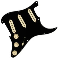 Fender - Pre-Wired Strat Pickguard, Custom Shop Texas Special SSS, Black 11 Hole PG