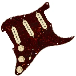 Fender - Pre-Wired Strat® Pickguard, Custom Shop Fat 50's SSS, Tortoise Shell 11 Hole PG