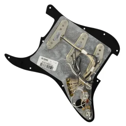 Fender - Pre-Wired Strat Pickguard, Custom Shop Custom '69 SSS, Black 11 Hole PG