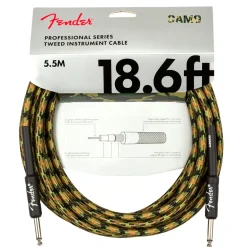 Fender - Professional Series Instrument Cable, Straight/Straight, 18.6', Woodland Camo
