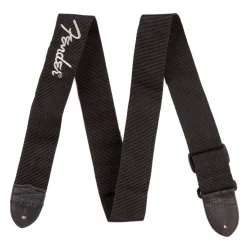 Fender - 2" Black Poly Strap w/ Grey Fender® Logo
