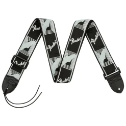 Fender - 2" Monogrammed Strap, Black/Light Grey/Dark Grey