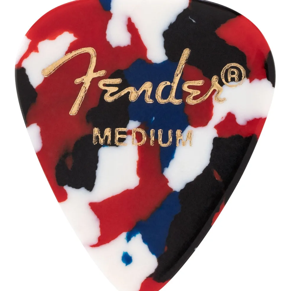 Fender 351 Shape Premium Celluloid Picks - Confetti - Medium (12)