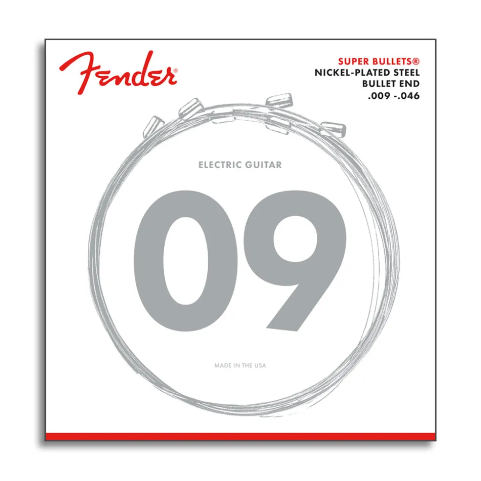 Fender Super Bullet Strings, Nickel Plated Steel, Bullet End, 3250LR Gauges - 9-46