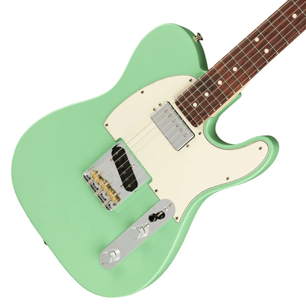 Fender American Performer Telecaster Hum - Satin Surf Green - Rosewood Fretboard